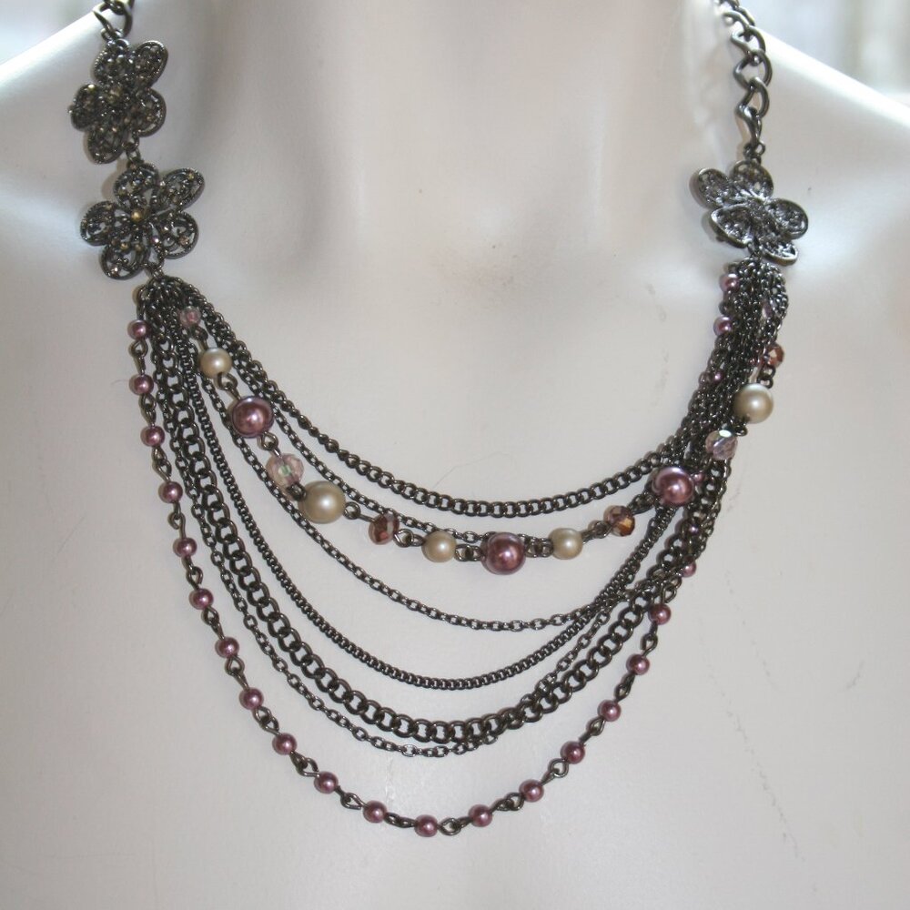 Candies Layered Necklace and Earrings